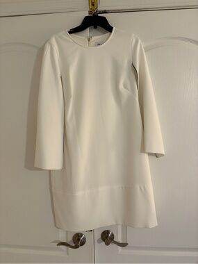 DKNY White Cape Dress